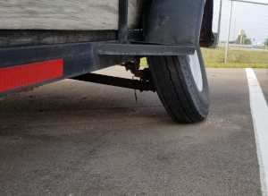 Bent trailer axle